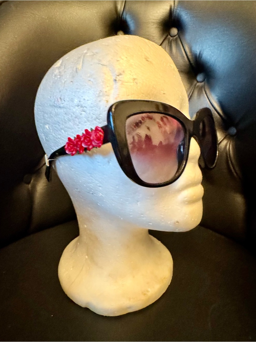 Dolce & Gabbana DG 4252 COL.501 black rose embellished sunglasses Authentic!